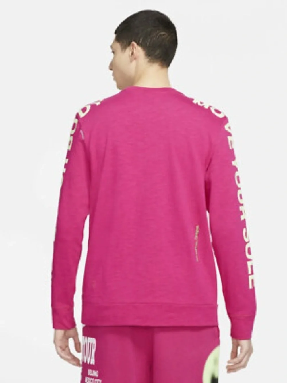 Nike World Tour Move Your Sole Long Sleeve Shirt Pink Men’s L Graphic Tee Gym